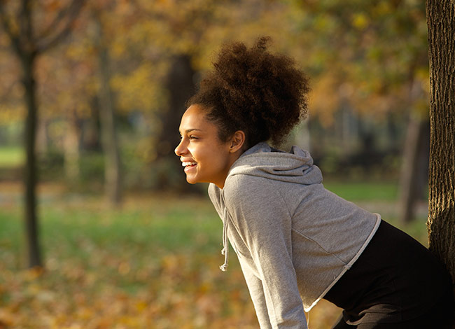 Girl in park